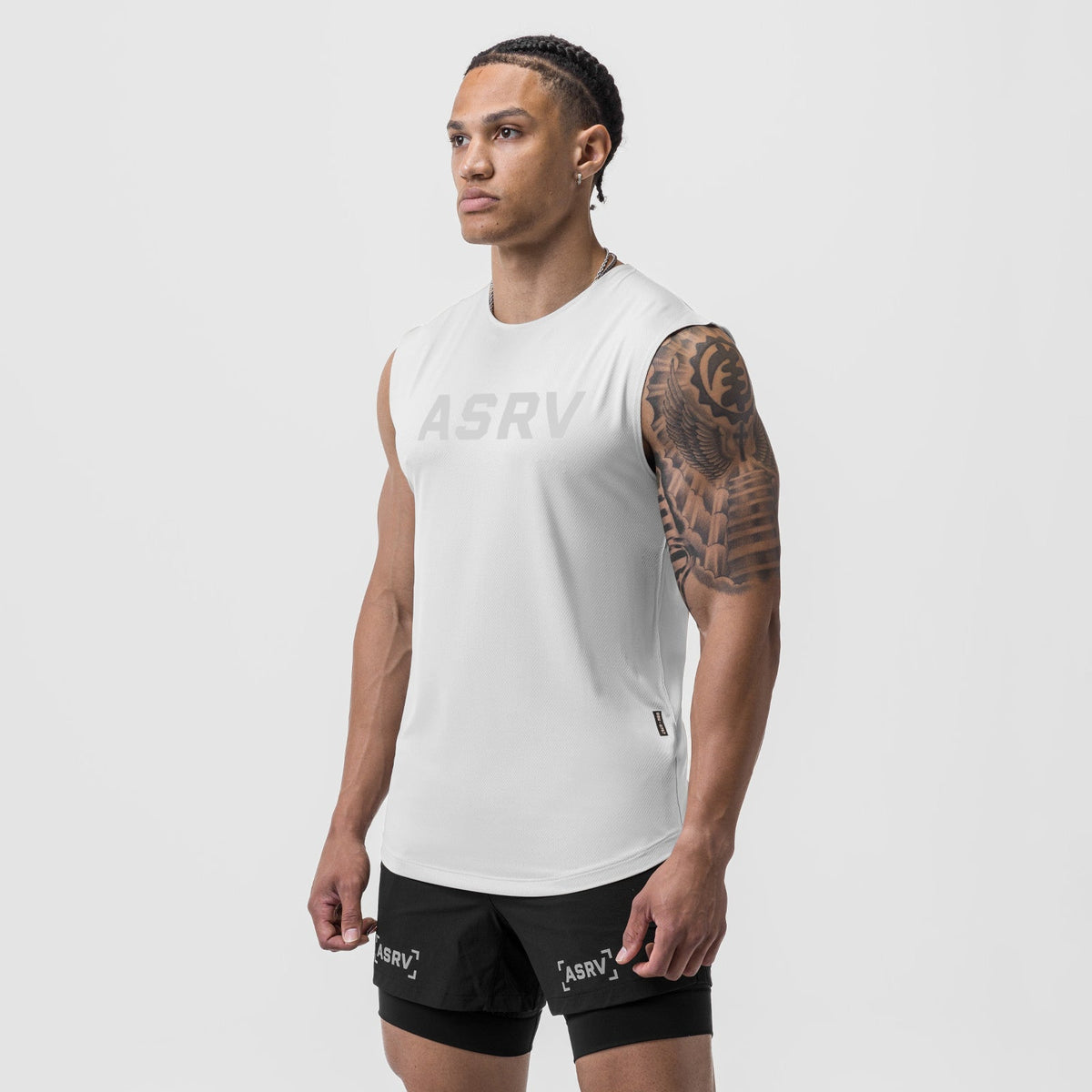 0757. AeroSilver® Cutoff Tank - White "ASRV" | ASRV