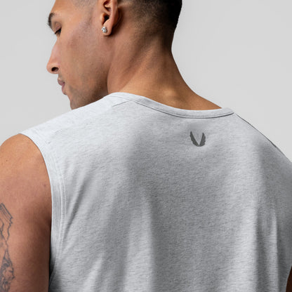 1060. Creora® Cotton Modal Cutoff Tank - Heather Grey | ASRV
