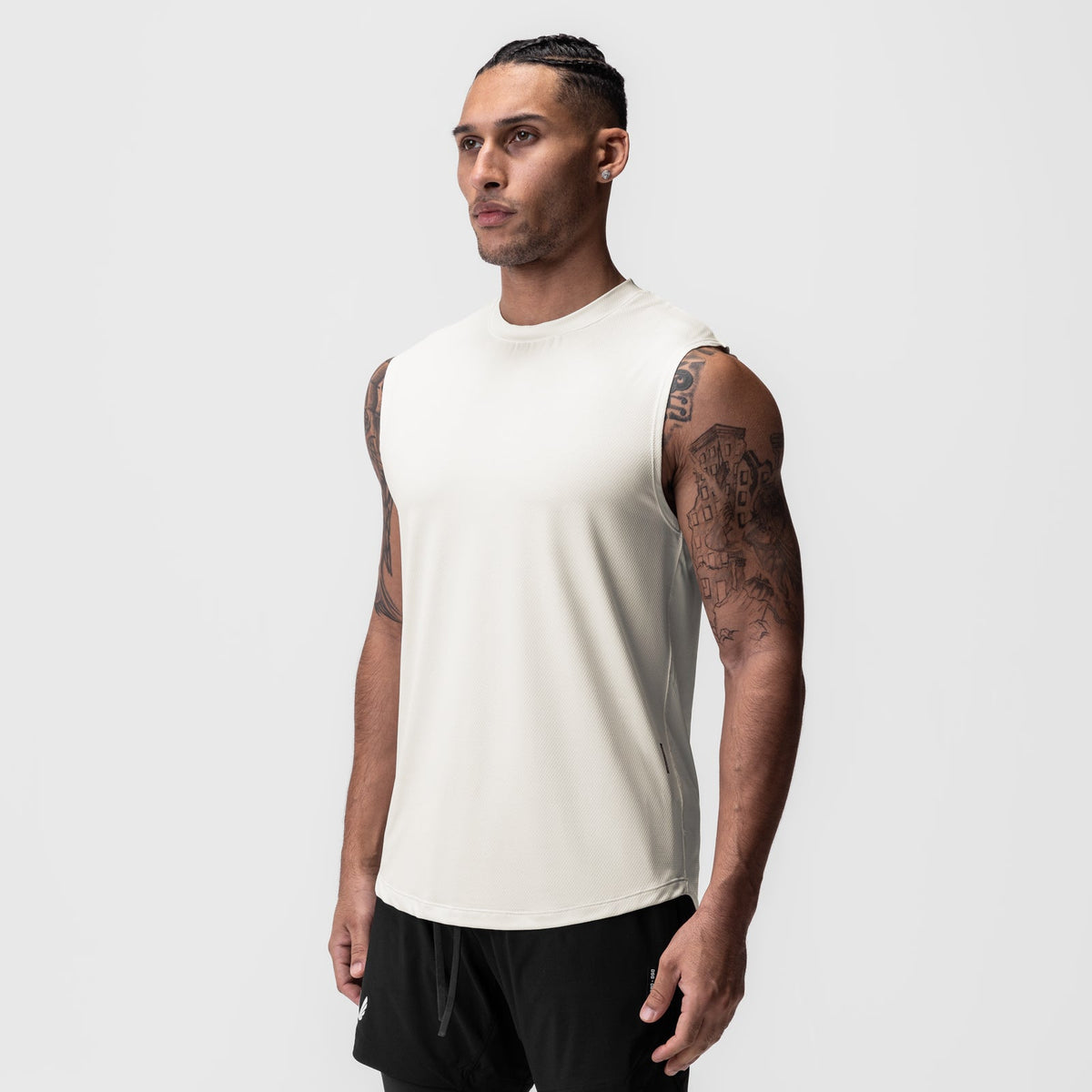 0757. AeroSilver® Cutoff Tank - Ivory Cream | ASRV