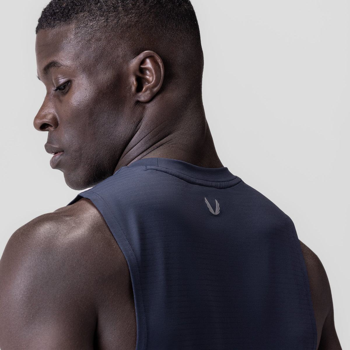 0837. 3D-Lite® 2.0 Lycra® Muscle Tank - Navy "RP" | ASRV