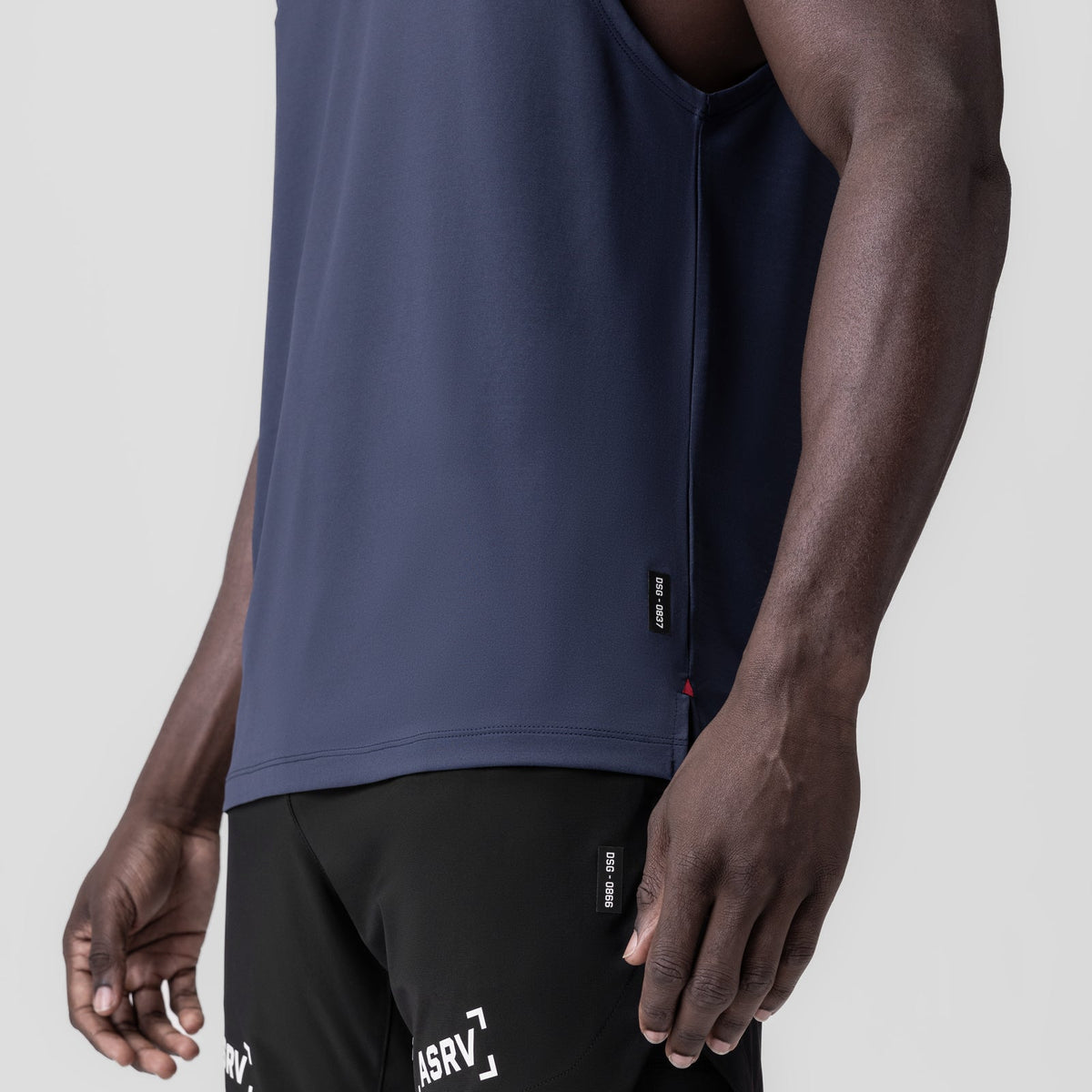 0837. 3D-Lite® 2.0 Lycra® Muscle Tank - Navy "RP" | ASRV