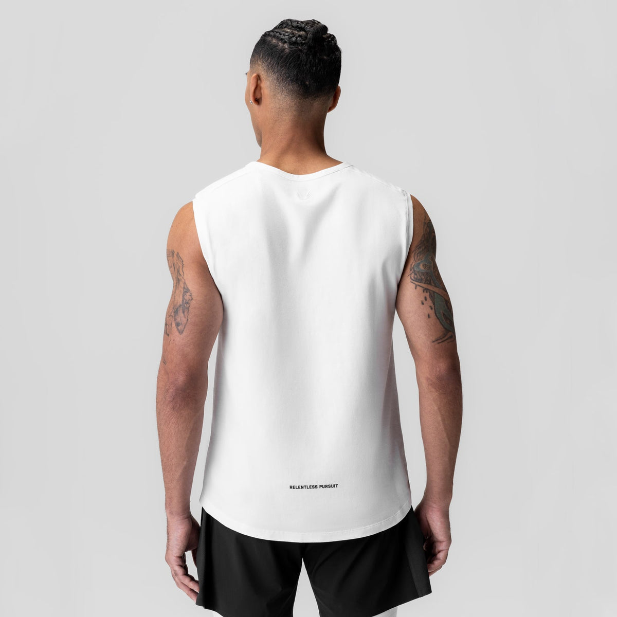 1060. Creora® Cotton Modal Cutoff Tank - White | ASRV