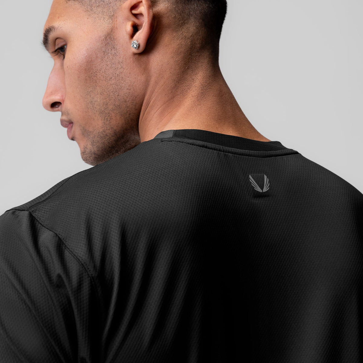 1015. AeroSilver® Essential Tee - Black "ASRV" | ASRV