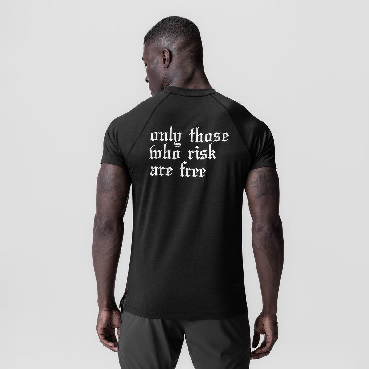0839. 3D-Lite® 2.0 Lycra® Fitted Tee - Black "OTWR Block" | ASRV