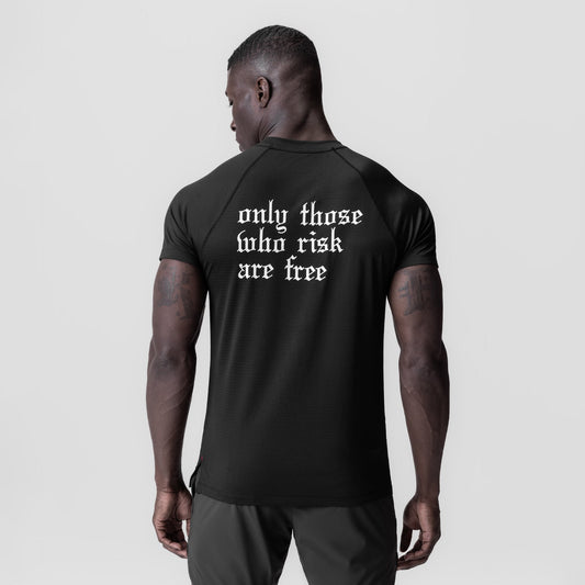 0839. 3D-Lite® 2.0 Lycra® Fitted Tee - Black "OTWR Block" | ASRV