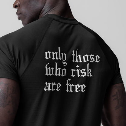 0839. 3D-Lite® 2.0 Lycra® Fitted Tee - Black "OTWR Block" | ASRV