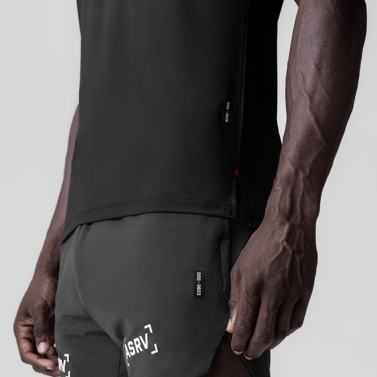 0839. 3D-Lite® 2.0 Lycra® Fitted Tee - Black "OTWR Block" | ASRV