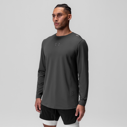 0907. AeroSilver® Training Long Sleeve - Space Grey "Space Bracket" | ASRV