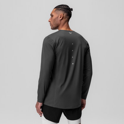 0907. AeroSilver® Training Long Sleeve - Space Grey "Space Bracket" | ASRV