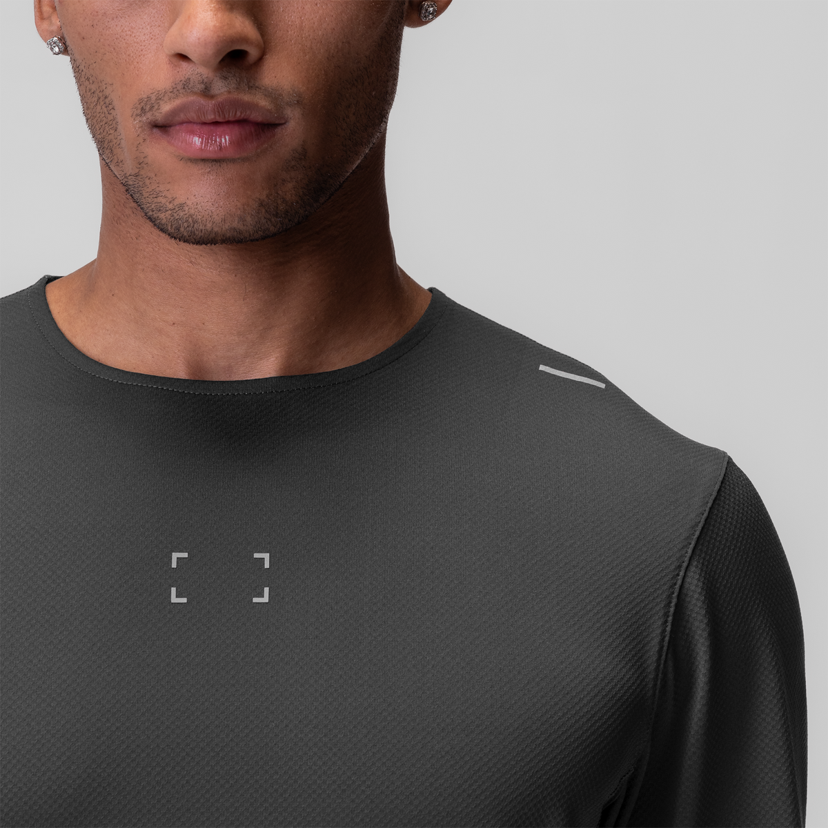 0907. AeroSilver® Training Long Sleeve - Space Grey "Space Bracket" | ASRV