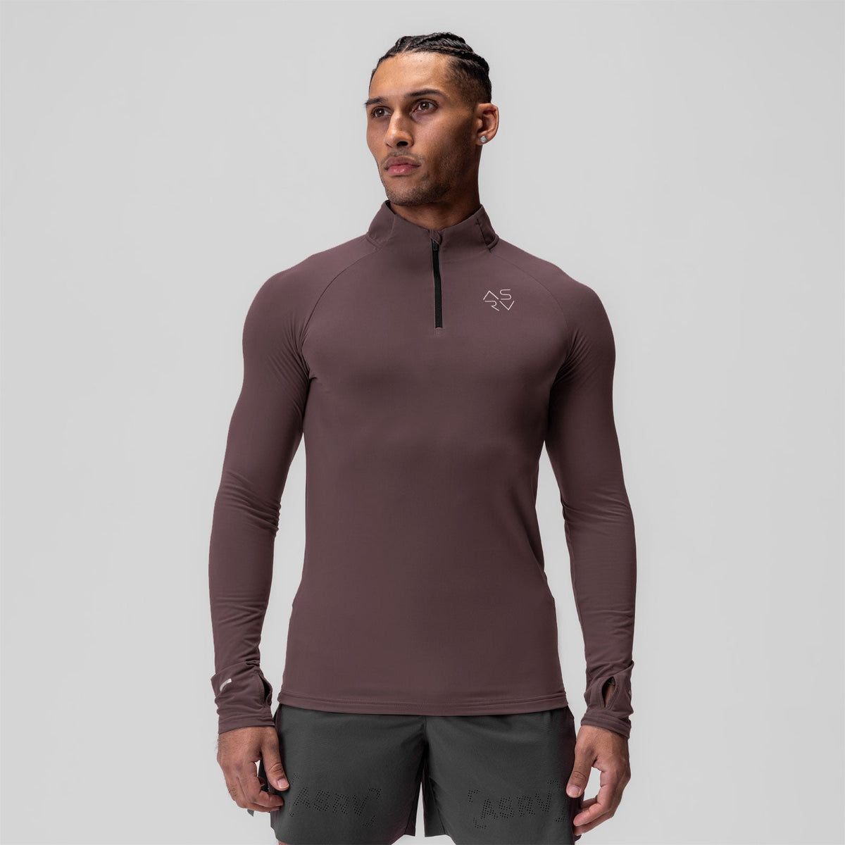 0906. Thermal Training Quarter Zip - Nightshade "Cyber" | ASRV