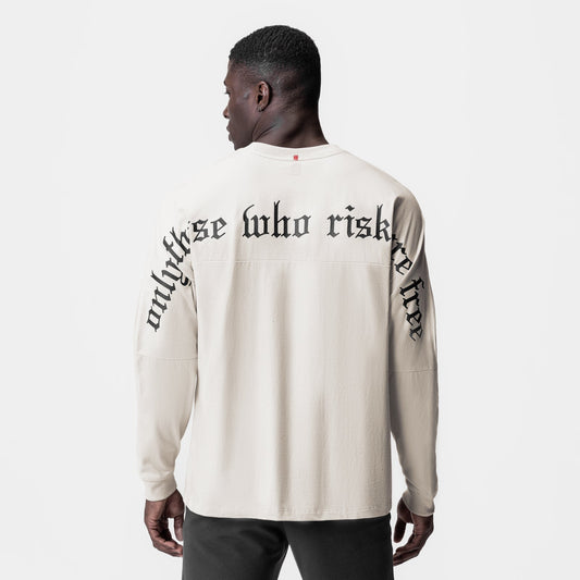0851. Tech Essential™ Relaxed Long Sleeve - Stone/Black "OTWR" | ASRV