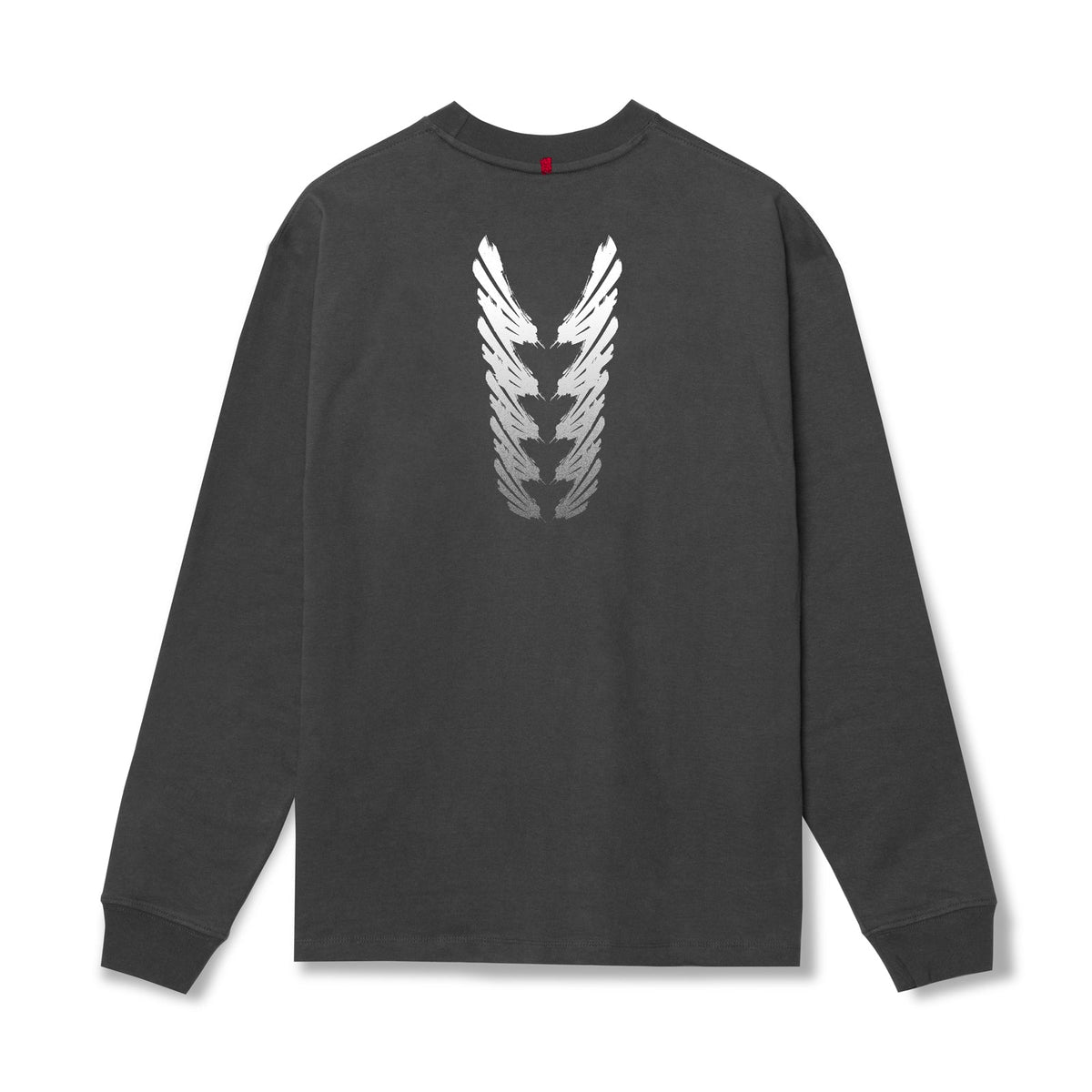 0851. Tech Essential™ Relaxed Long Sleeve - Space Grey "Brush Stroke" | ASRV