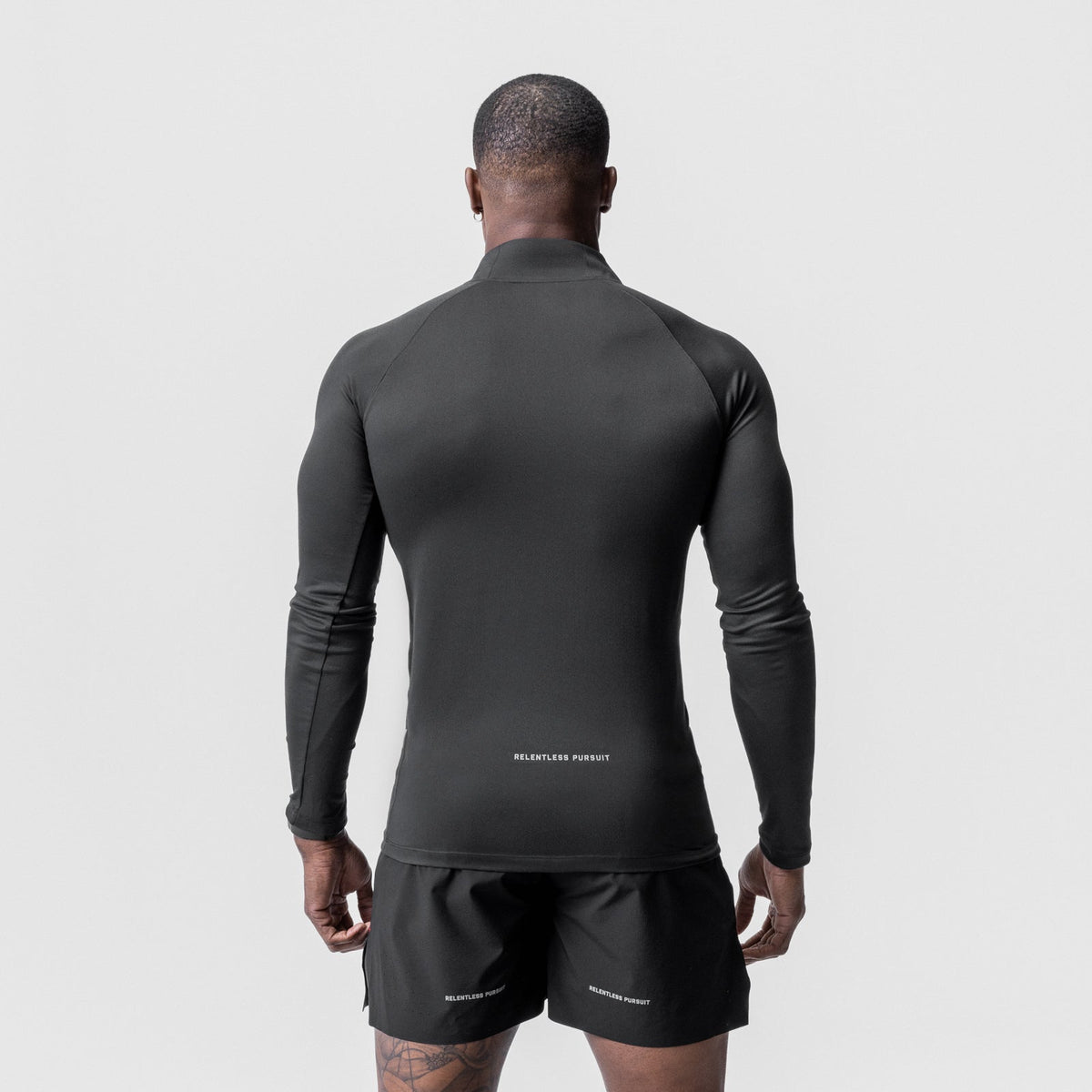 0725. Core Fitted Quarter Zip - Black | ASRV
