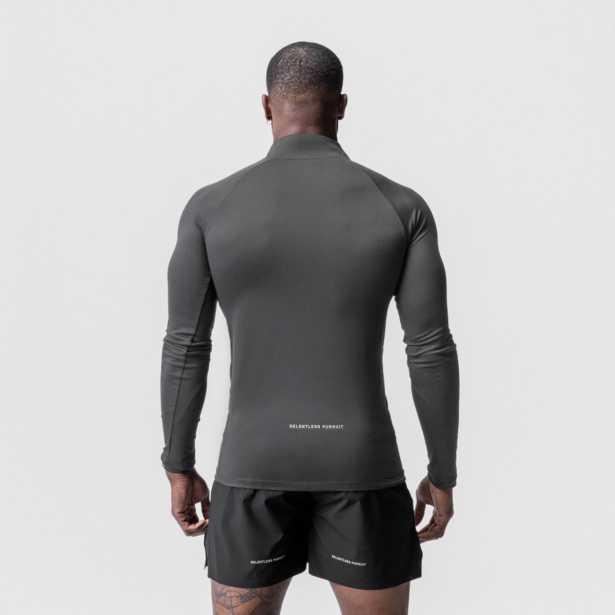 0725. Core Fitted Quarter Zip - Space Grey | ASRV