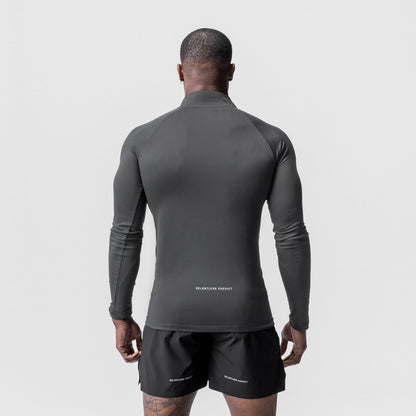 0725. Core Fitted Quarter Zip - Space Grey | ASRV