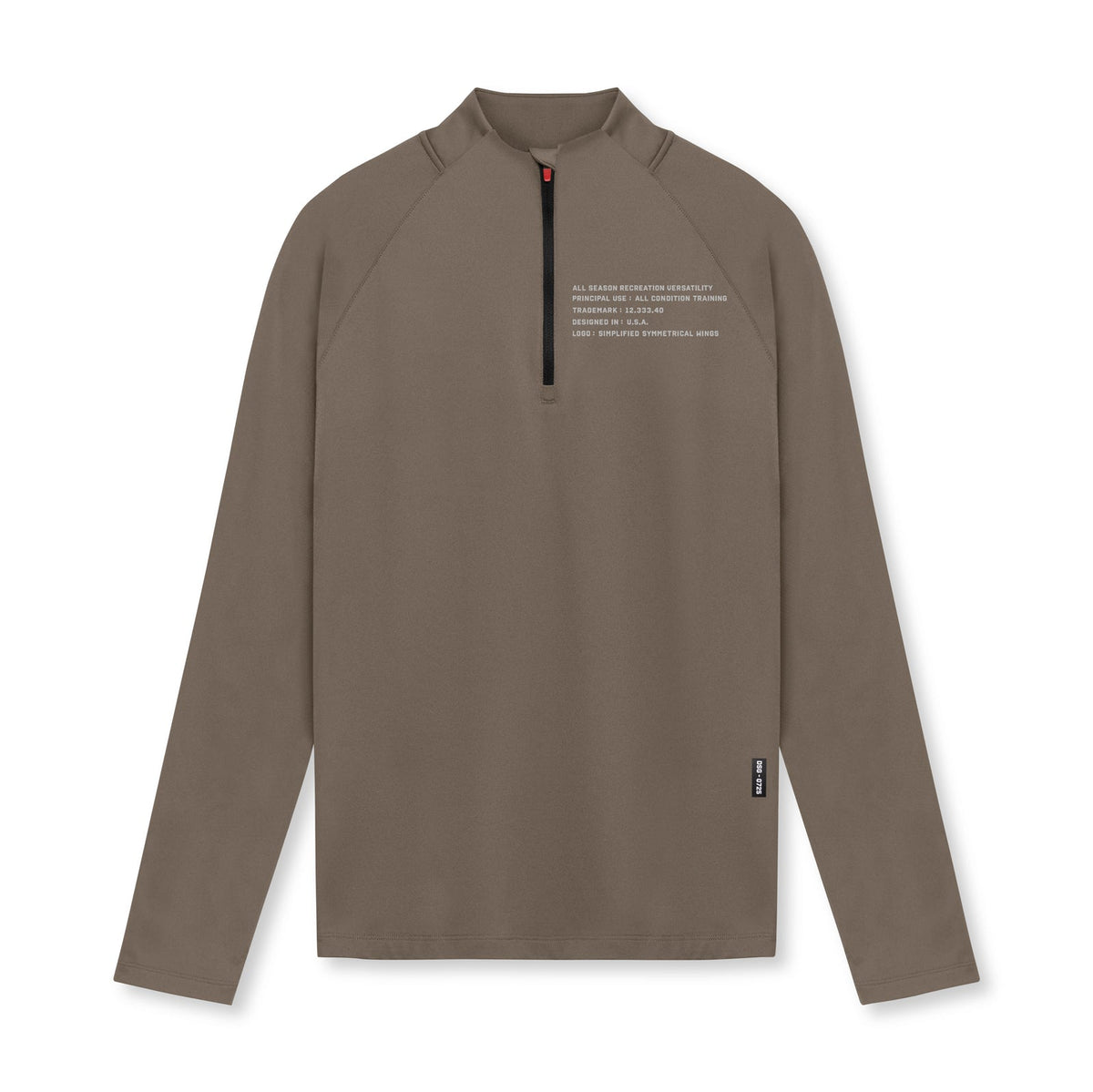 0725. Core Fitted Quarter Zip - Deep Taupe | ASRV