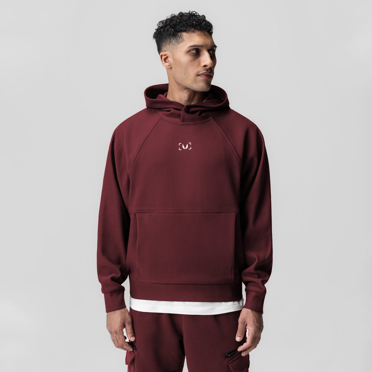1019. Deltapeak® Oversized Hoodie - Crimson | ASRV