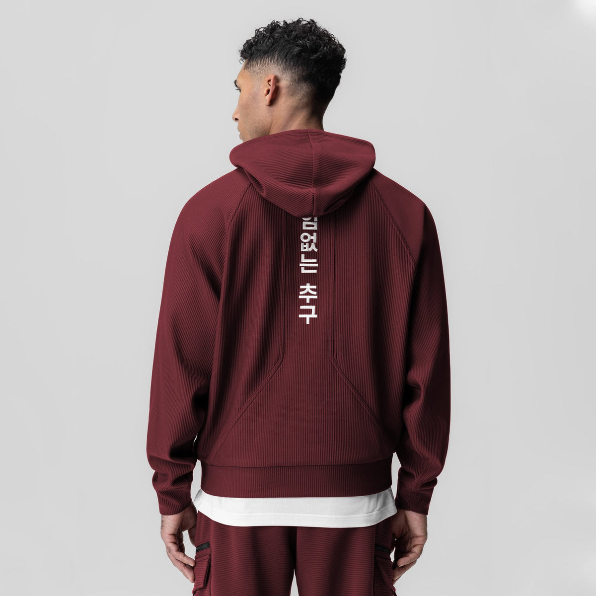 1019. Deltapeak® Oversized Hoodie - Crimson | ASRV