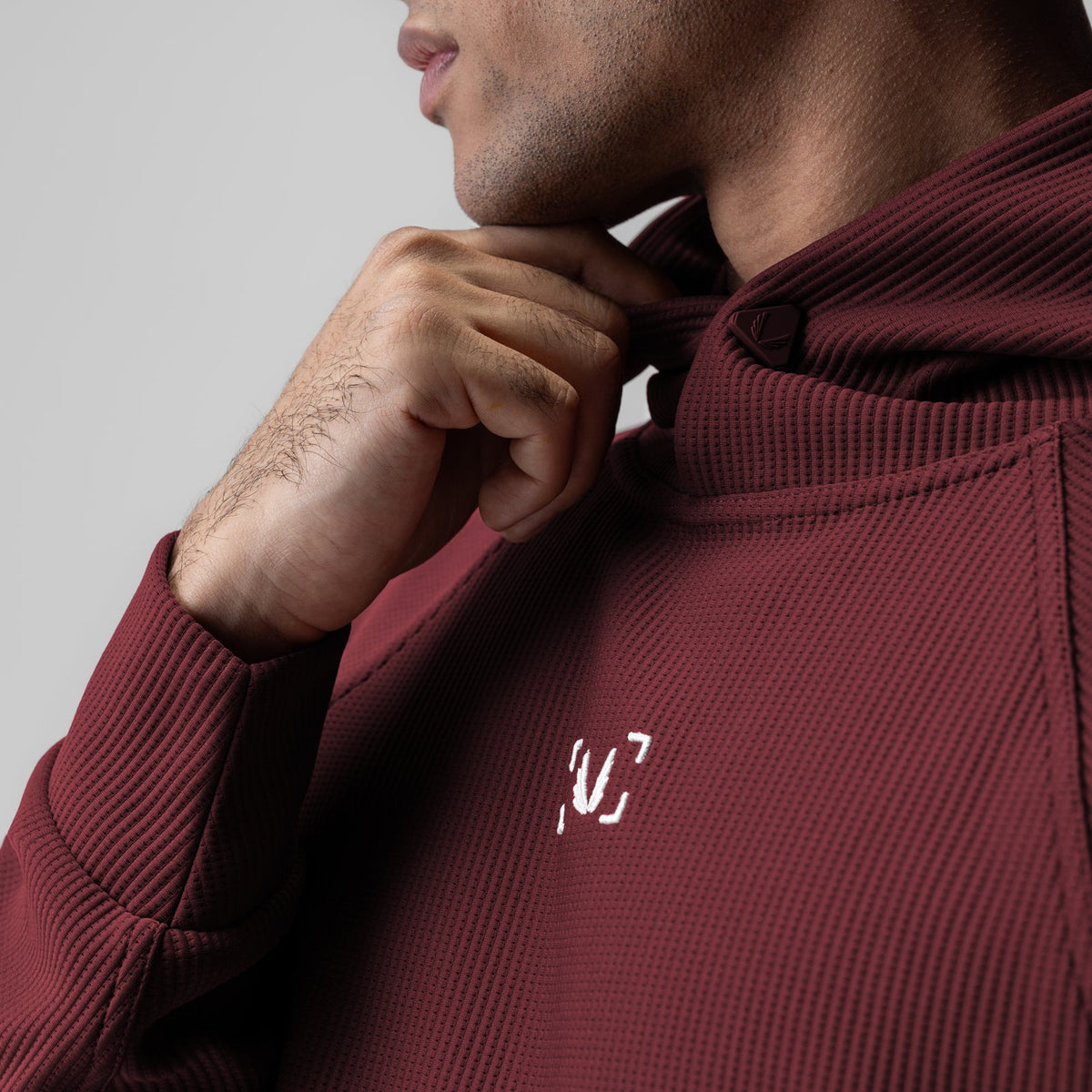 1019. Deltapeak® Oversized Hoodie - Crimson | ASRV