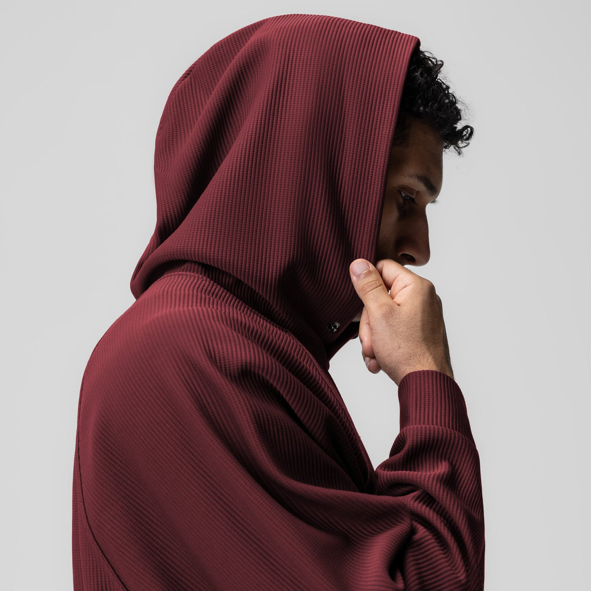 1019. Deltapeak® Oversized Hoodie - Crimson | ASRV
