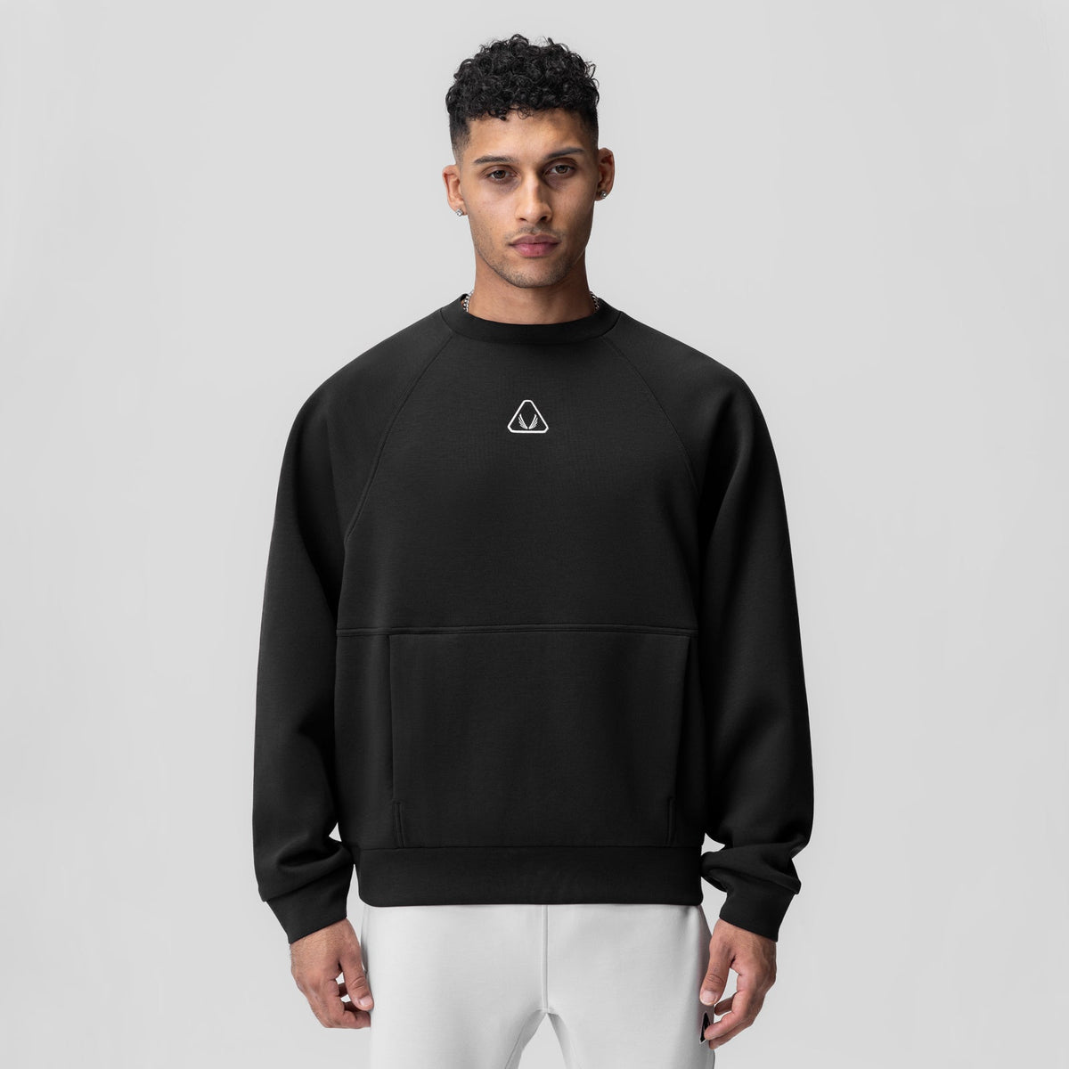 1020. Dri-Core™ Oversized Crewneck - Black | ASRV