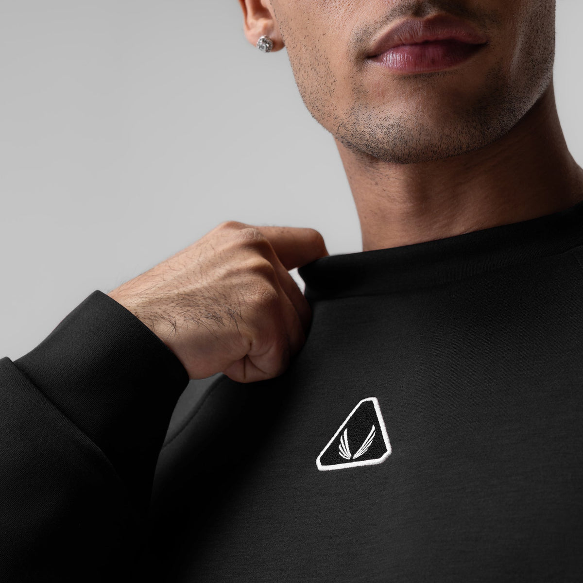 1020. Dri-Core™ Oversized Crewneck - Black | ASRV