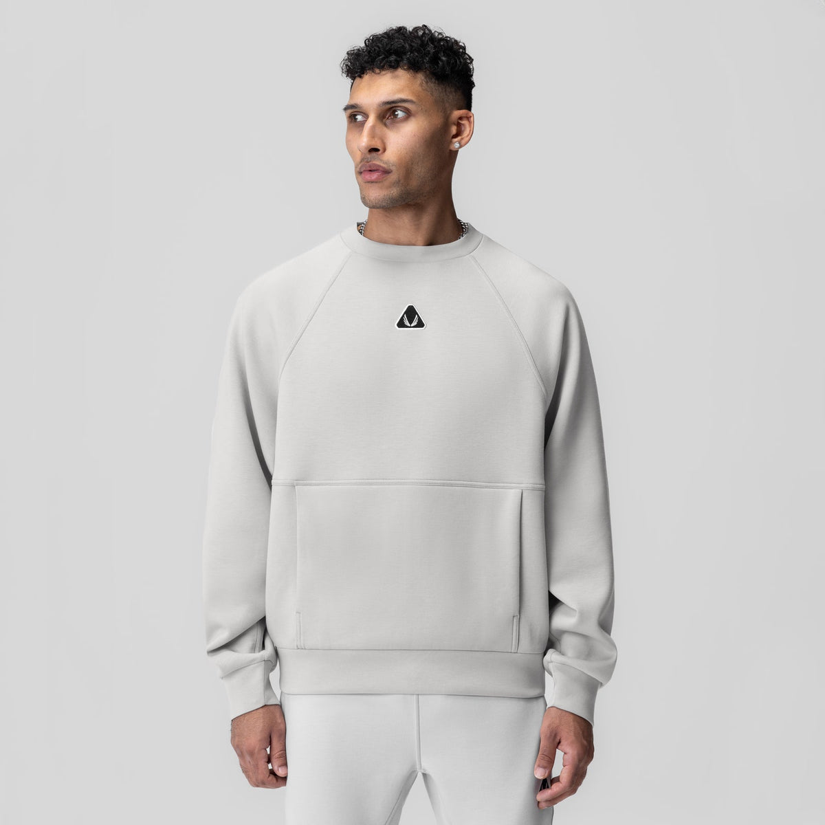 1020. Dri-Core™ Oversized Crewneck - Light Grey | ASRV