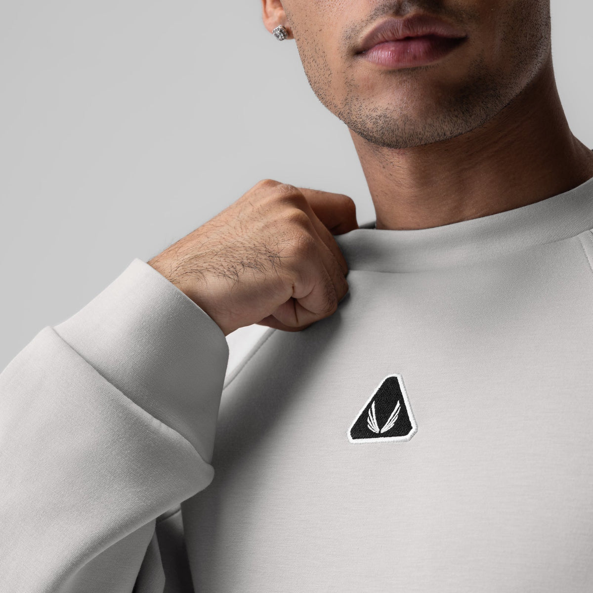 1020. Dri-Core™ Oversized Crewneck - Light Grey | ASRV