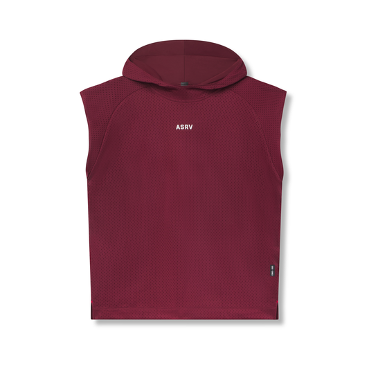 0983. Reversible 2-in-1 Cutoff Hoodie - Crimson | ASRV