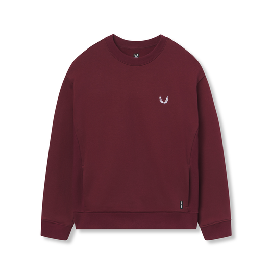0984. Herringbone Terry Crewneck - Crimson | ASRV
