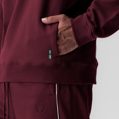 0984. Herringbone Terry Crewneck - Crimson | ASRV