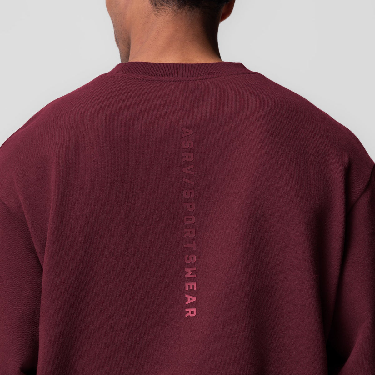 0984. Herringbone Terry Crewneck - Crimson | ASRV