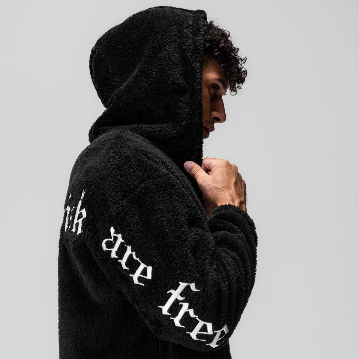 0887. Sherpa Recovery Full Zip Hoodie - Black/White | ASRV