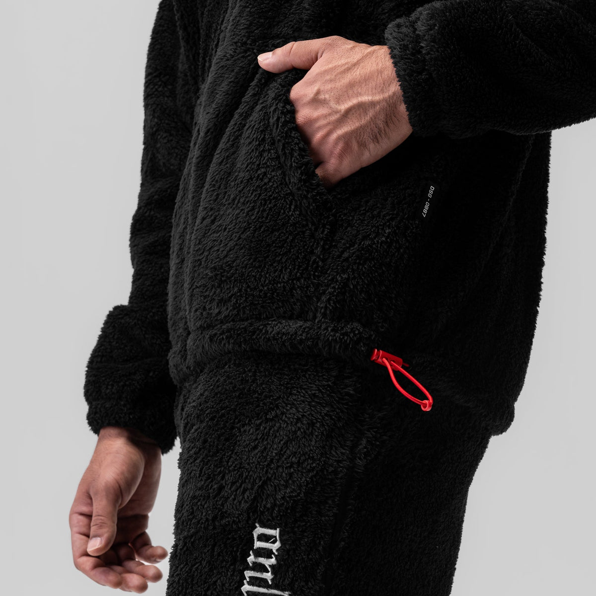 0887. Sherpa Recovery Full Zip Hoodie - Black/White | ASRV