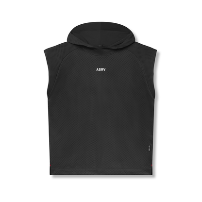 0983. Reversible 2-in-1 Cutoff Hoodie - Black | ASRV