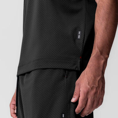 0983. Reversible 2-in-1 Cutoff Hoodie - Black | ASRV