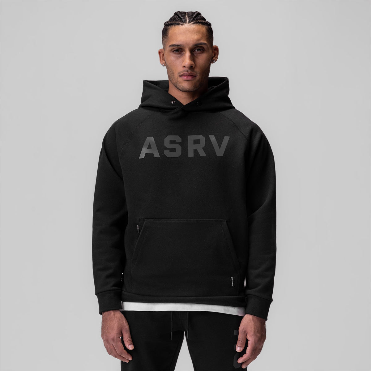 0905. Tech-Terry™ Weather-Ready Training Hoodie - Black "ASRV" | ASRV