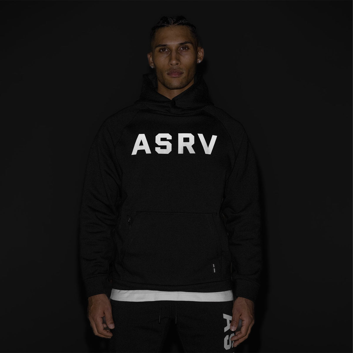 0905. Tech-Terry™ Weather-Ready Training Hoodie - Black "ASRV" | ASRV