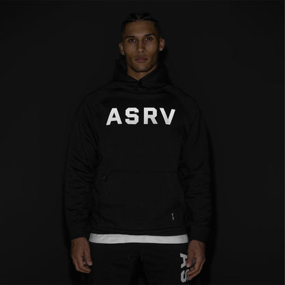 0905. Tech-Terry™ Weather-Ready Training Hoodie - Black "ASRV" | ASRV