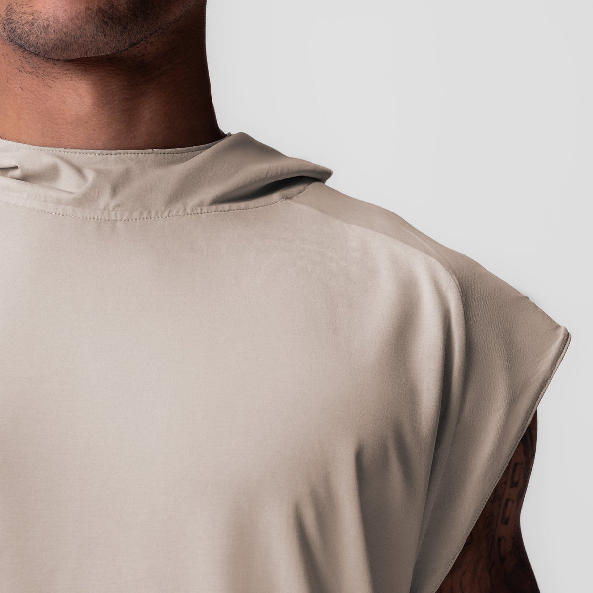 0983. Reversible 2-in-1 Cutoff Hoodie - Chai | ASRV
