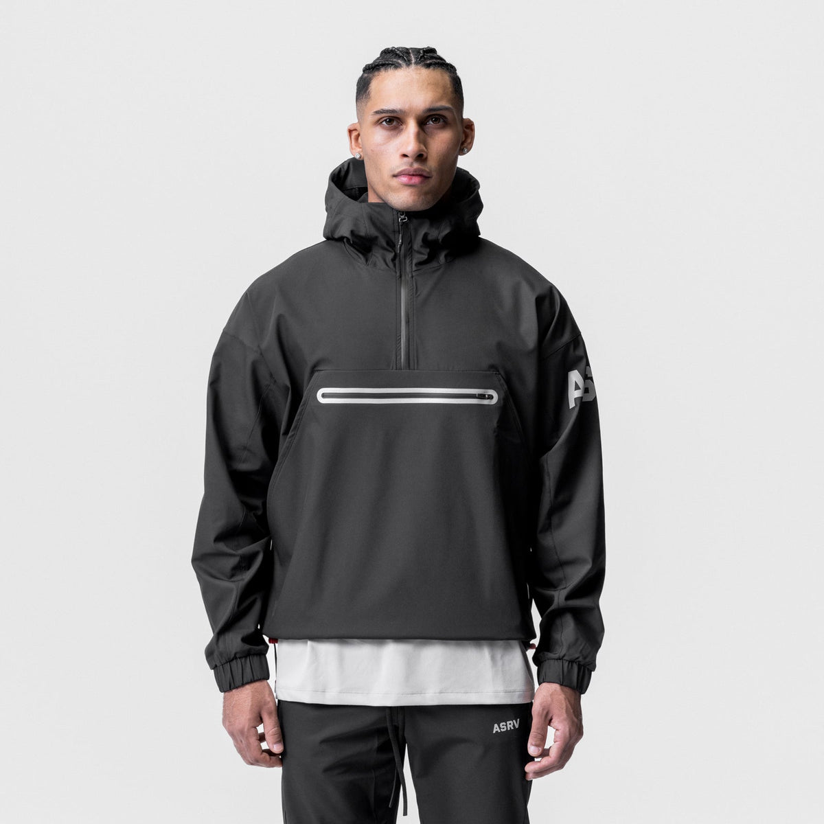0717. Weather-Ready Anorak Jacket - Black | ASRV