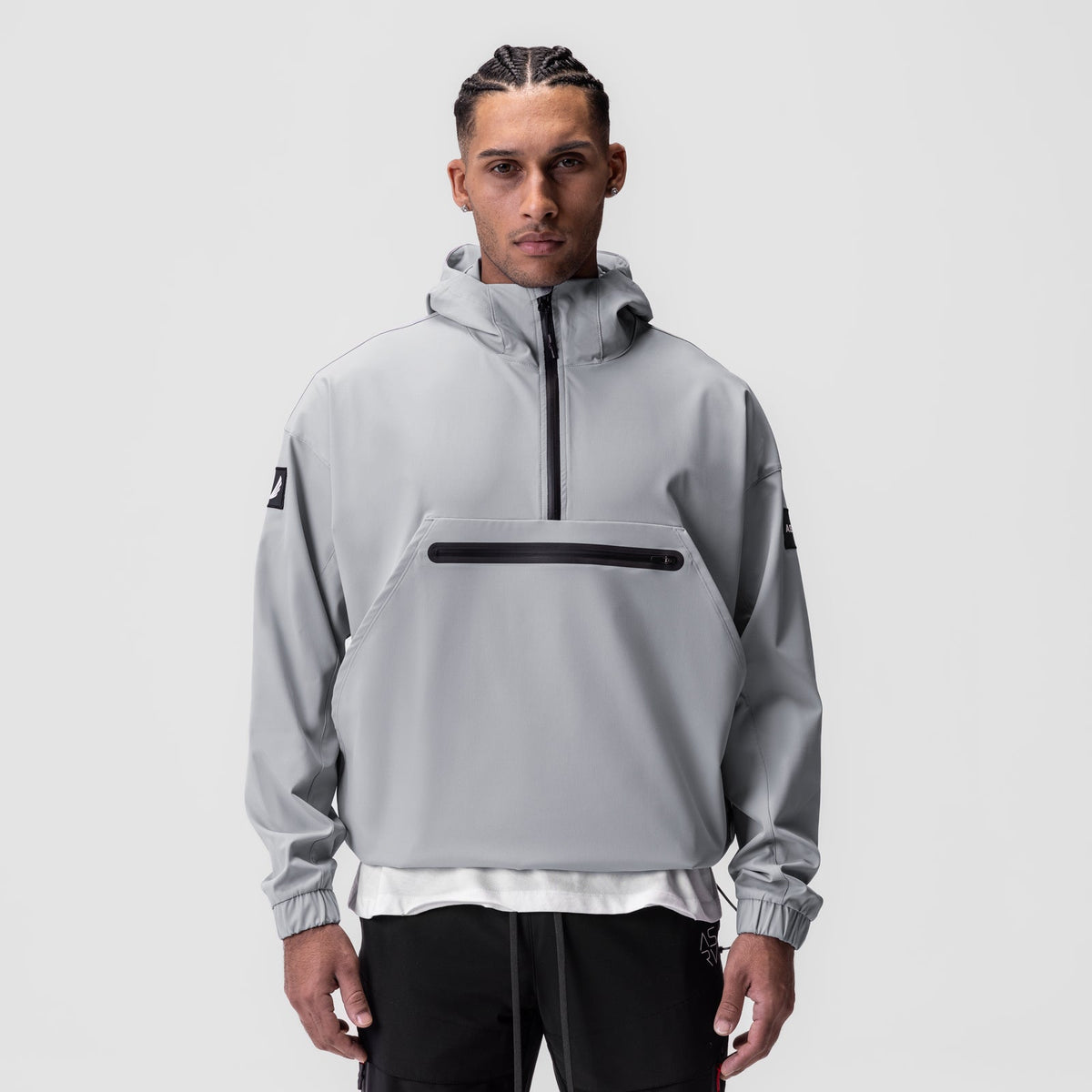 0717. Weather-Ready Anorak Jacket - Slate Grey "Patch" | ASRV