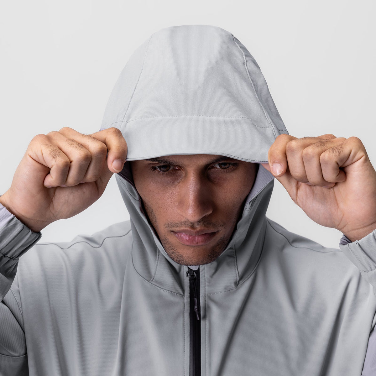0717. Weather-Ready Anorak Jacket - Slate Grey "Patch" | ASRV