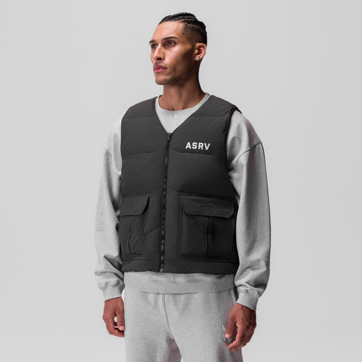 0859. Ripstop Insulated Puffer Gilet - Space Grey | ASRV