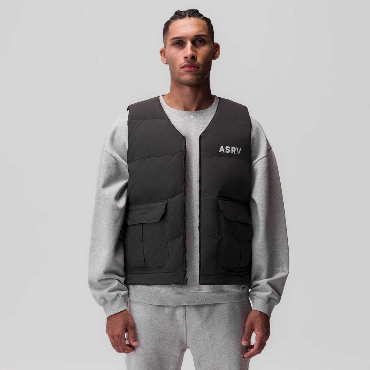 0859. Ripstop Insulated Puffer Gilet - Space Grey | ASRV