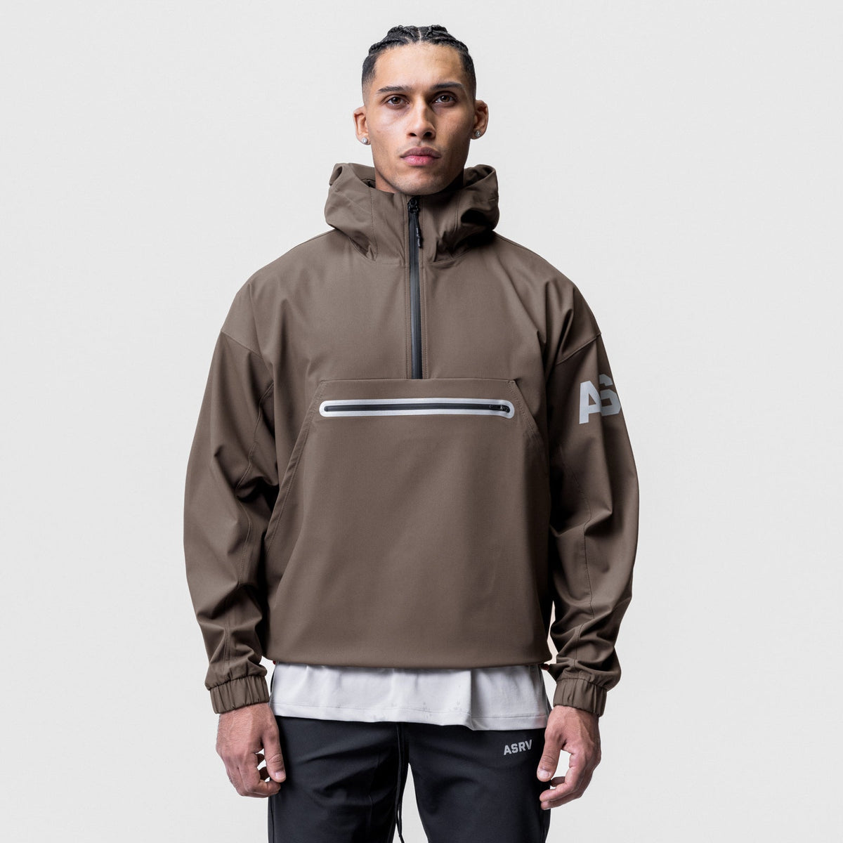 0717. Weather-Ready Anorak Jacket - Deep Taupe | ASRV