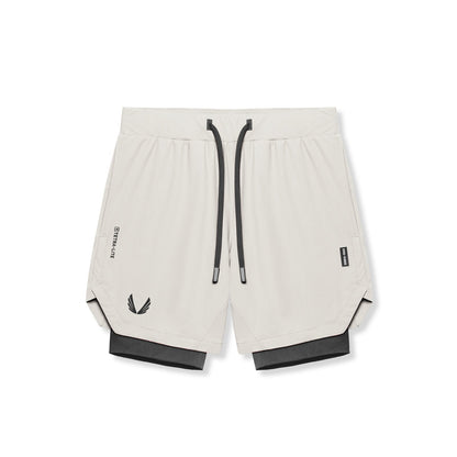0866. Tetra-Lite® 7" Liner Short - Stone "Wings"/Black | ASRV