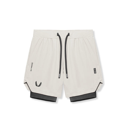 0866. Tetra-Lite® 7" Liner Short - Stone "Wings"/Black | ASRV