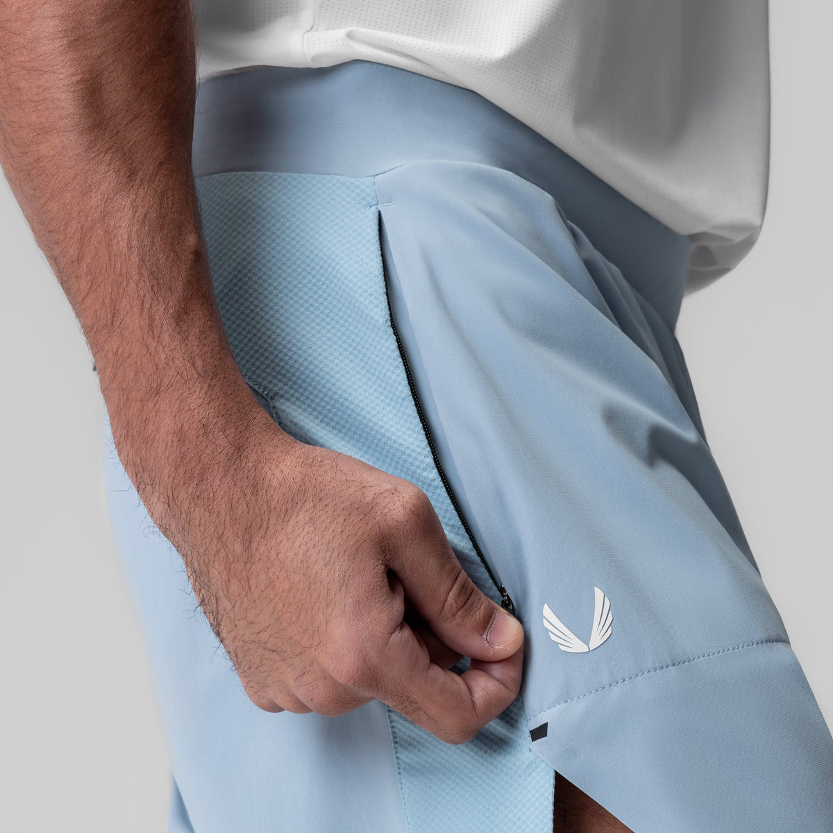 1064. Tetra-Lite® 6" Bonded Training Short - Light Sky | ASRV